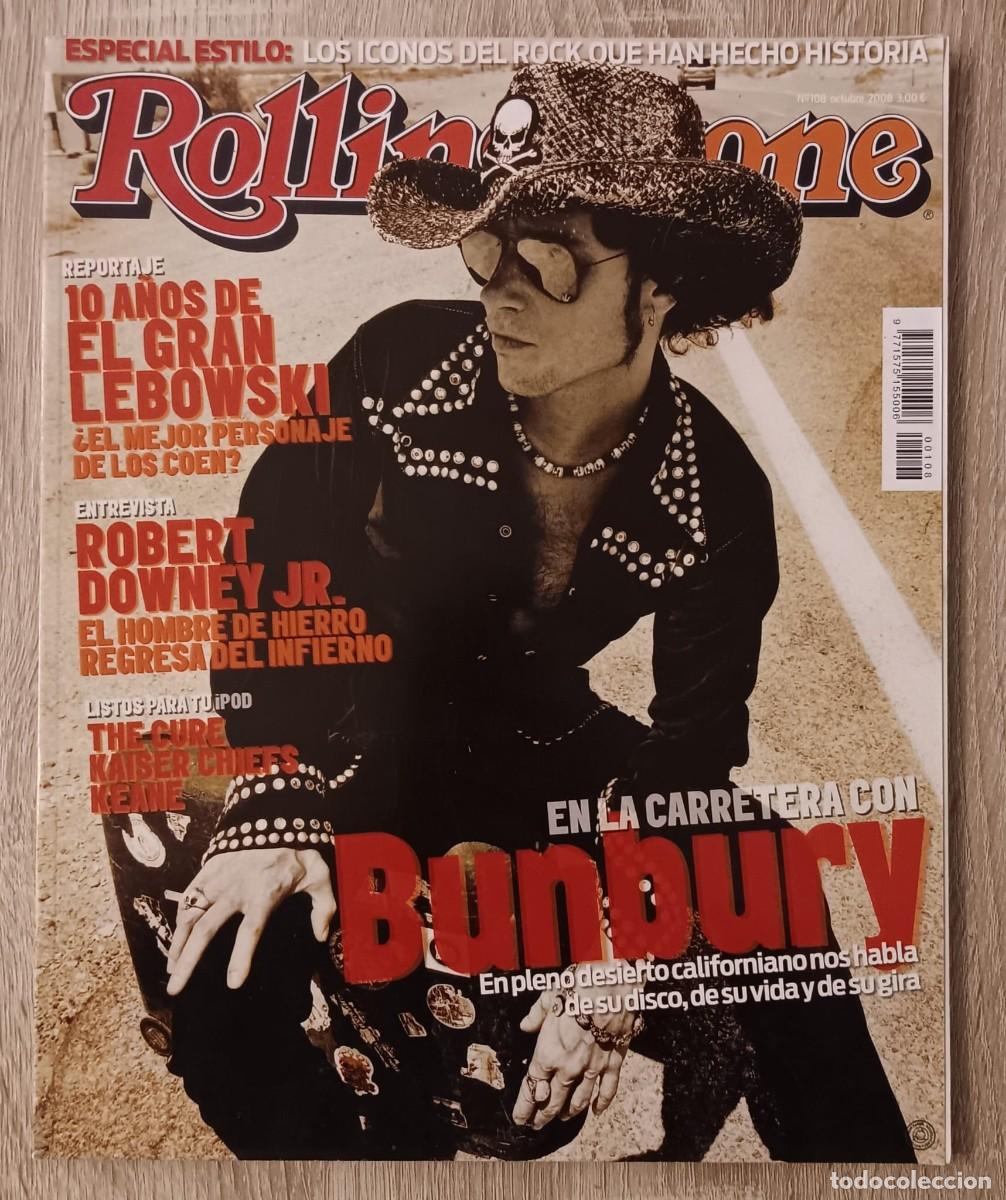 Revistas de m&uacute;sica: REVISTA ROLLING STONE NUMERO 108 BUNBURY THE CURE KEANE 2008
