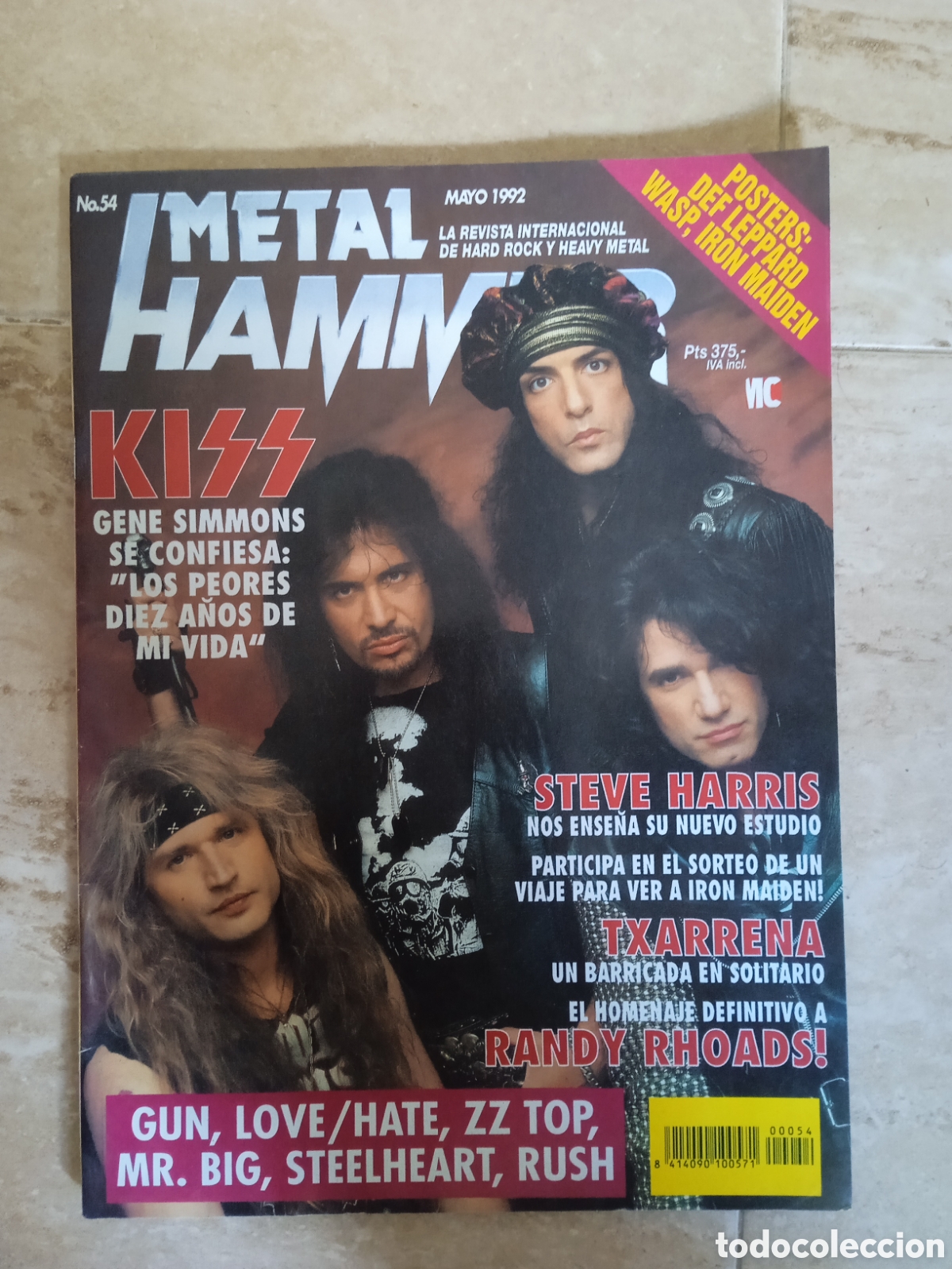 Revistas de m&uacute;sica: Revista Metal Hammer n&deg;54 Kiss Iron Maiden