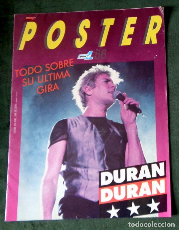 Revistas de m&uacute;sica: P&Oacute;STER DESPLEGABLE REVISTA POPULAR 1 UNO. ANTIGUO A&ntilde;o 1987. DURAN DURAN. M&Uacute;SICA POP ROCK