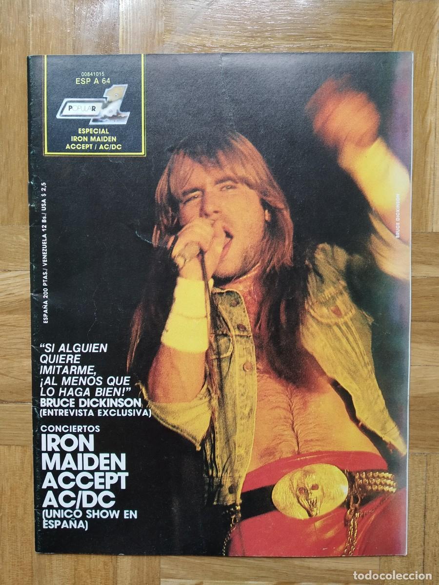 Revistas de m&uacute;sica: REVISTA POPULAR 1 ESPECIAL IRON MAIDEN ACCEPT AC/DC ESP A 64 VER FOTOS