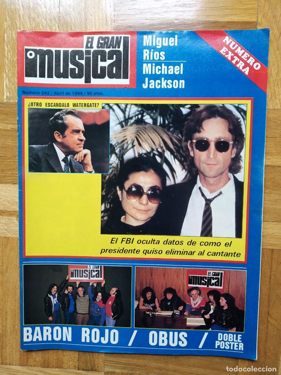 Revistas de m&uacute;sica: REVISTA EL GRAN MUSICAL 242 LENNON JACKSON SCORPIONS BARON ROJO VAN HALEN OBUS DEPECHE PATO GOMA LUZ