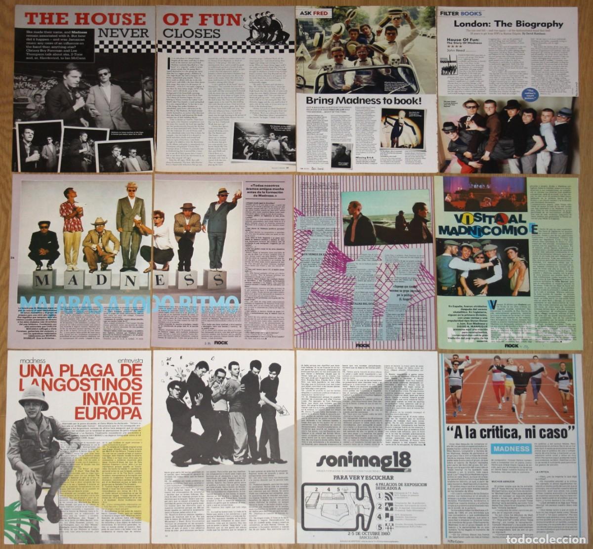 Revistas de m&uacute;sica: MADNESS lote prensa 1980s magazine clippings UK London Band Ska Music New Wave Pop recortes