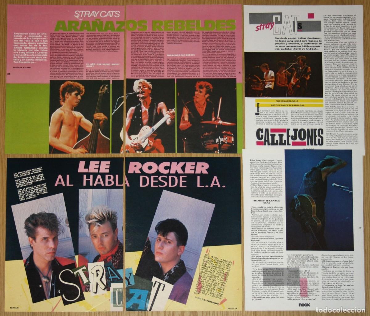 Revistas de m&uacute;sica: STRAY CATS lote prensa spain magazine clippings 1980s photos Interviews Rockabilly New Wave recortes