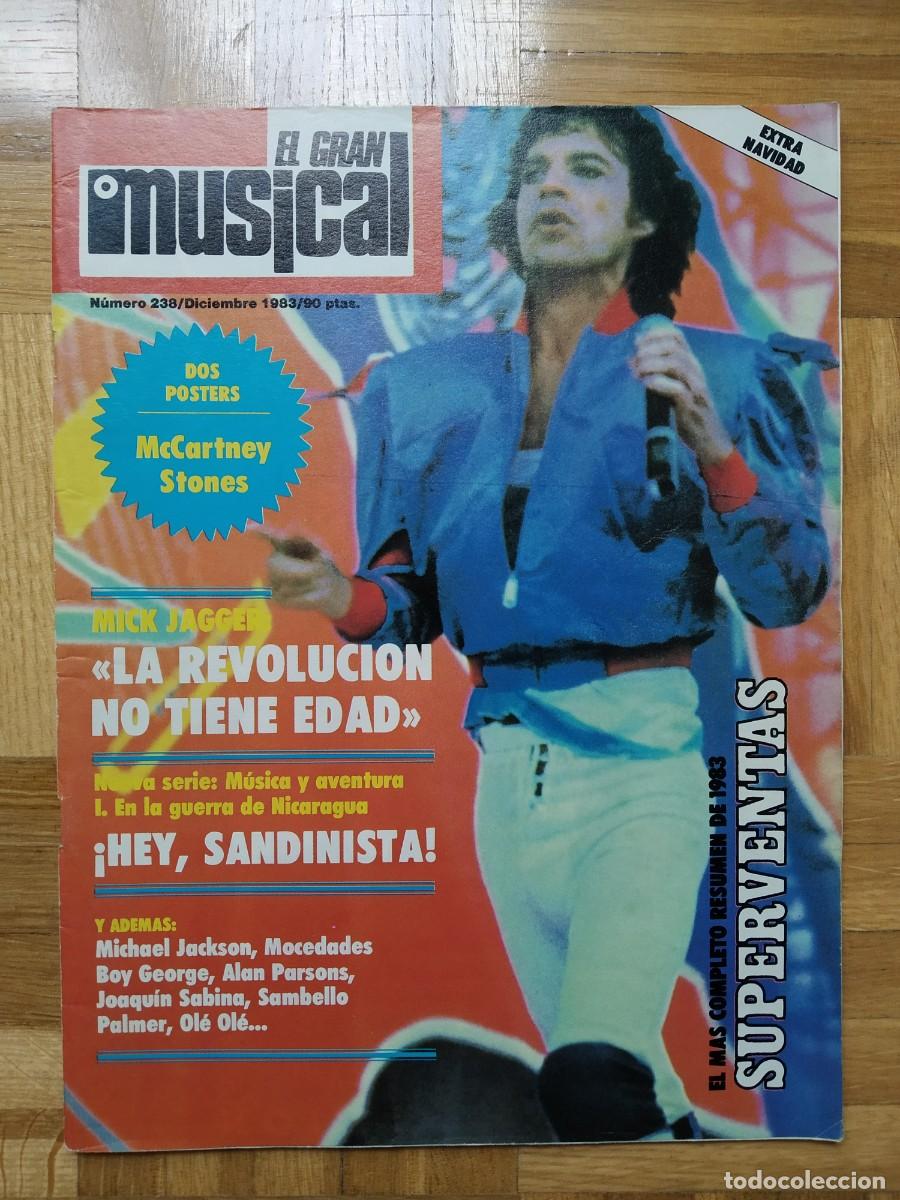 Music magazines: REVISTA EL GRAN MUSICAL 239 MICK JAGGER DYLAN JACKSON MOCEDADES BOY GEORGE SABINA OLE OLE + POSTER