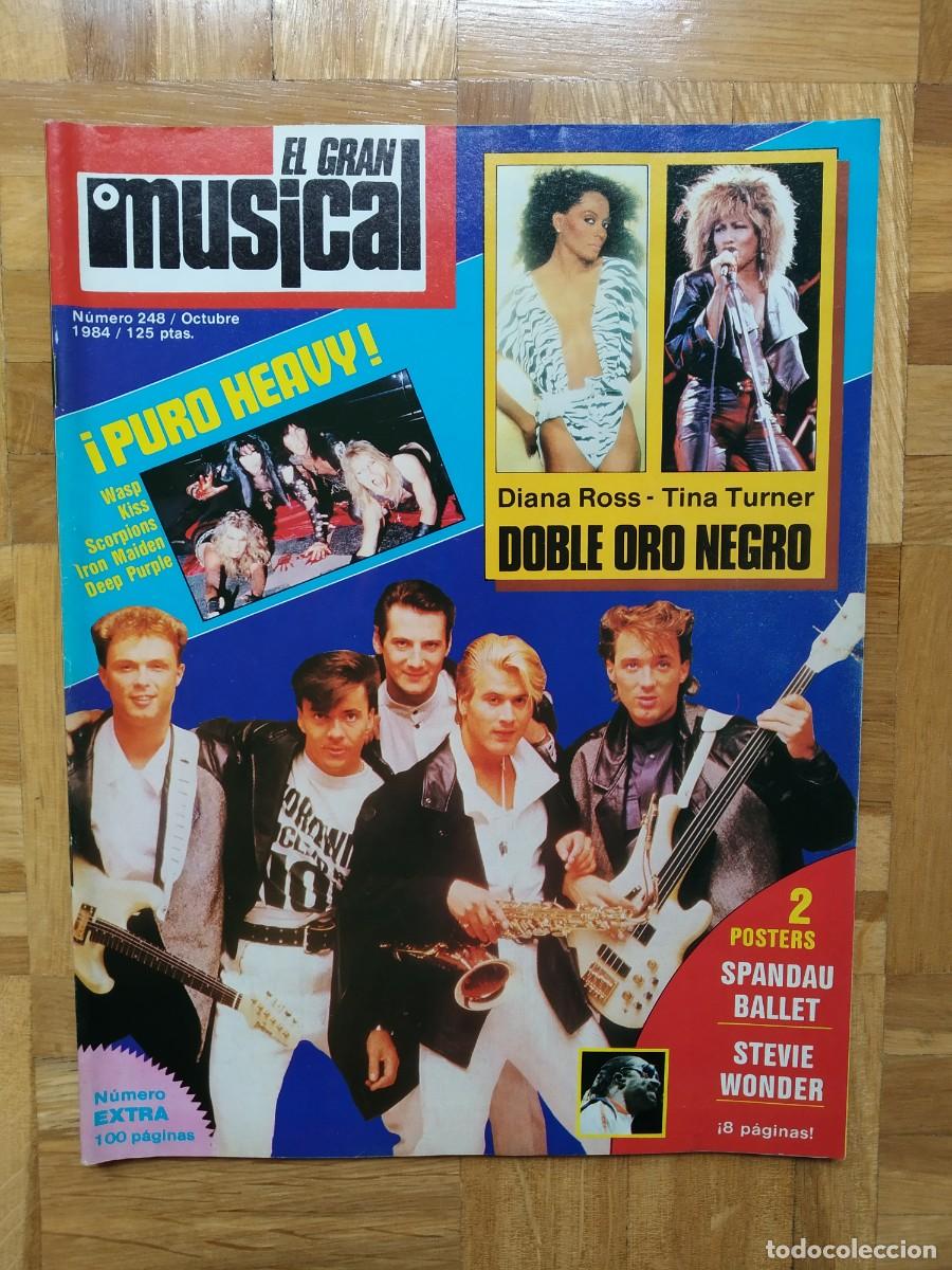 Revistas de m&uacute;sica: REVISTA EL GRAN MUSICAL 248 DIANA ROSS TINA TURNER WASP SCORPIONS IRON MAIDEN STEVIE WONDER JEANETTE