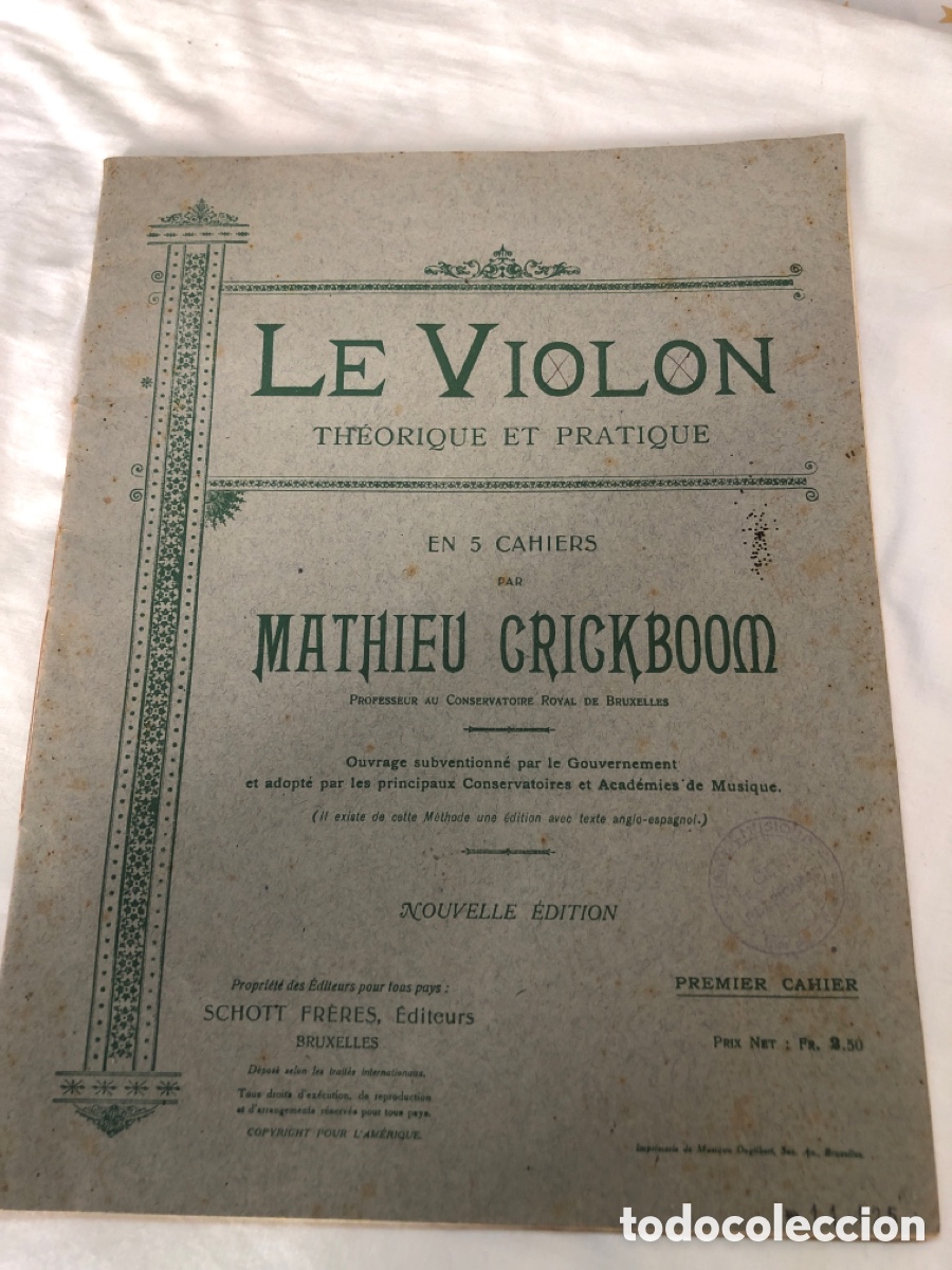 Magazines de musique: Le Violon de Mathieu Crickboom&rdquo;premier cahier&rdquo;