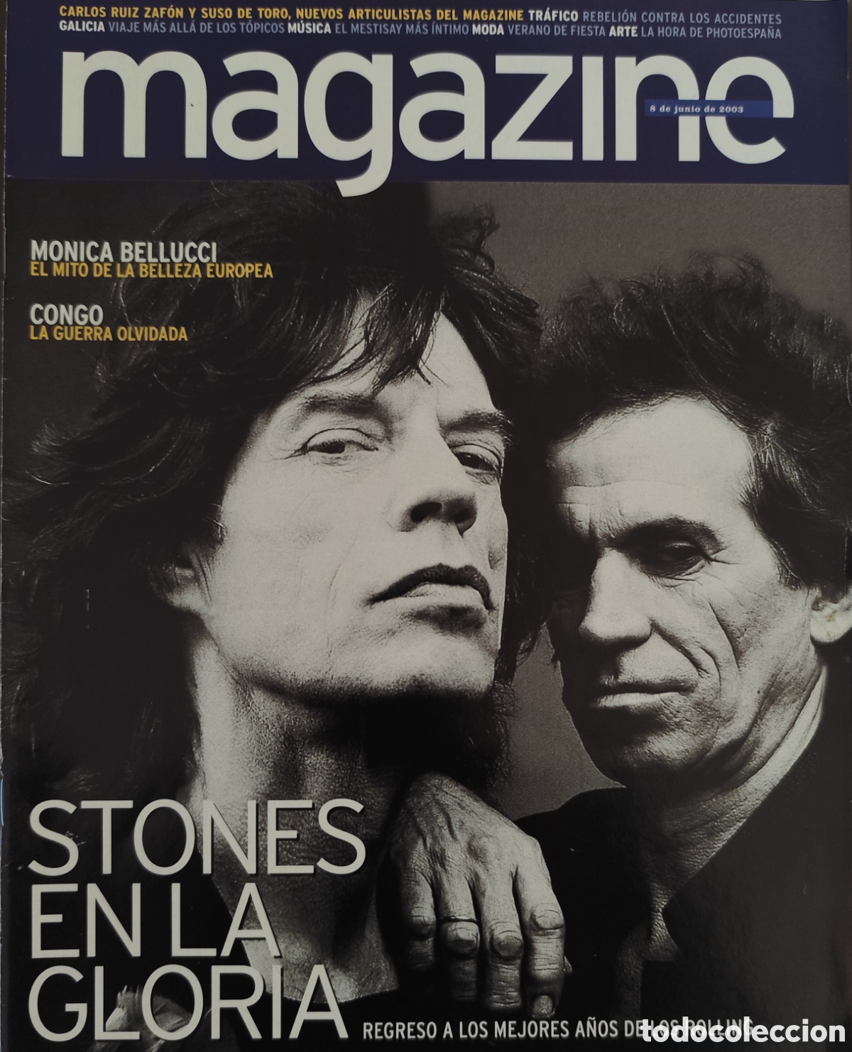 Revistas de m&uacute;sica: REVISTA MAGAZINE O8/06/03. THE ROLLING STONES. MONICA BELLUCCI