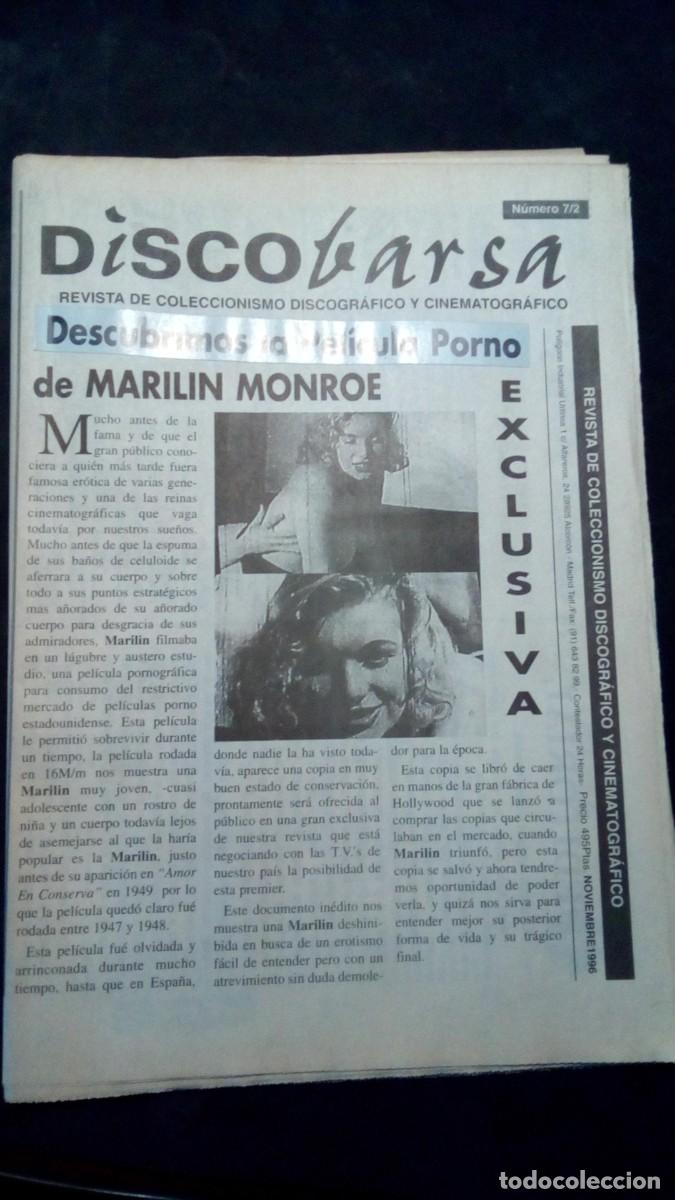 Revistas de m&uacute;sica: REVISTA DISCOBARSA N&ordm; 7/2 NOVIEMBRE 1996-MARILYN MONROE-LAS GRECAS-VER FOTOS
