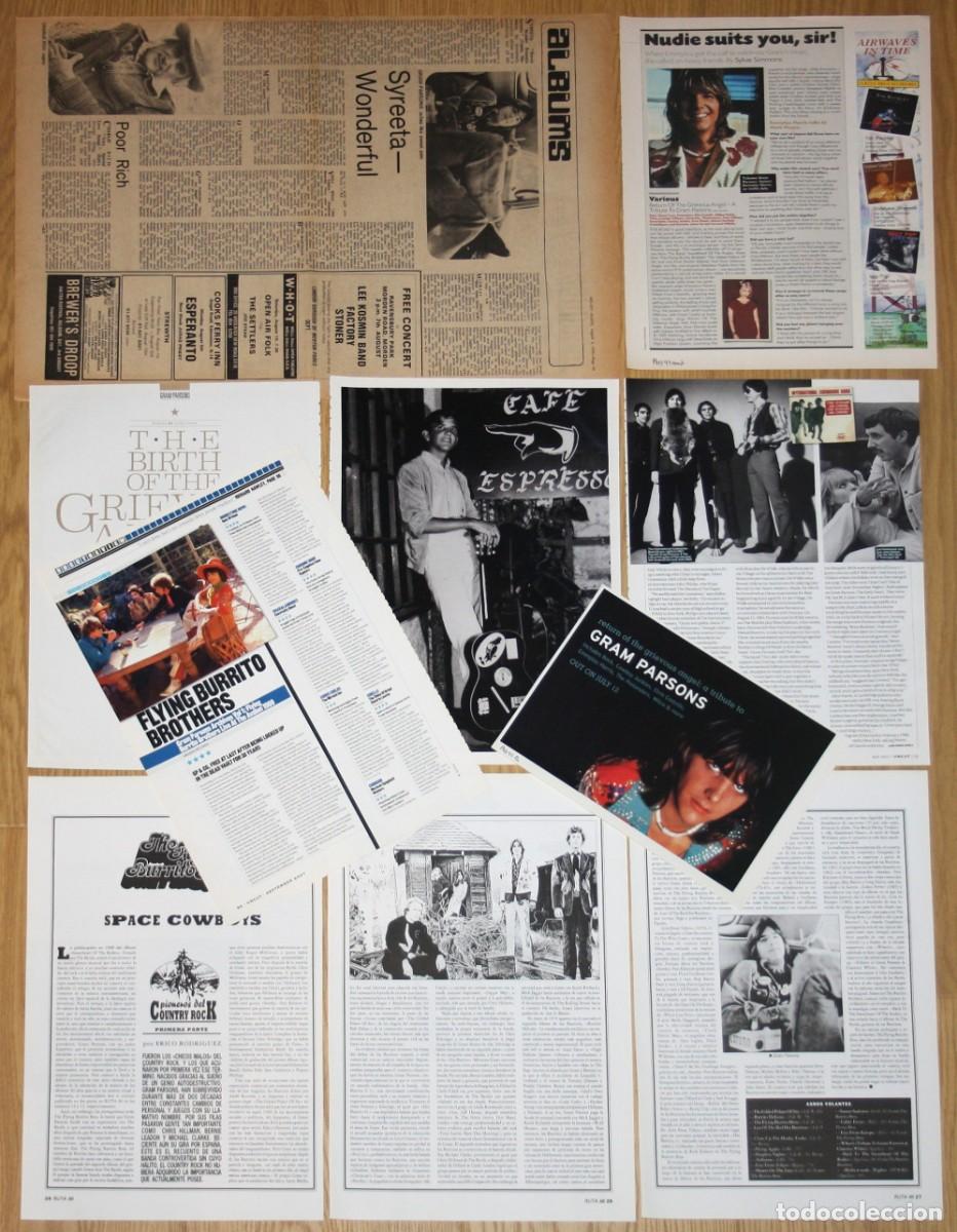 Revistas de m&uacute;sica: GRAM PARSONS lote prensa magazine clippings 1970s/00s photos The Byrds Flying Burrito Brothers