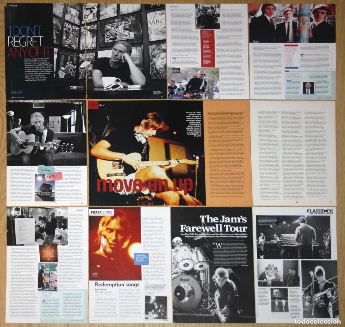 Revistas de m&uacute;sica: PAUL WELLER lote prensa UK magazine clippings 1970s/2000s fotos The Jam mod rock recortes