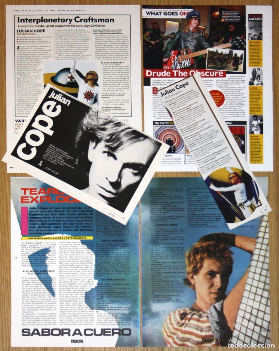 Revistas de m&uacute;sica: JULIAN COPE lote prensa magazine clippings 1980s/2000s photos rock punk icon musician recortes
