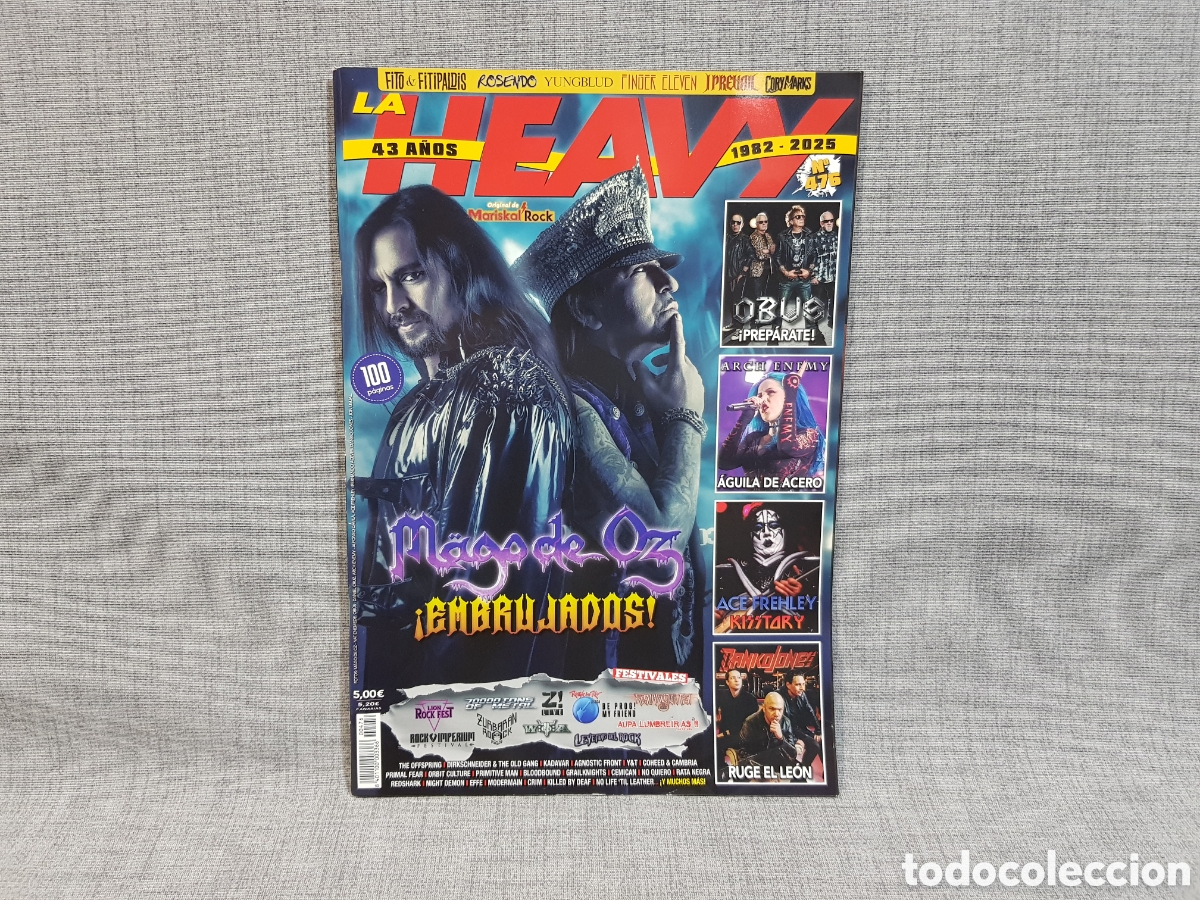 Revistas de m&uacute;sica: REVISTA LA HEAVY N⁰476 PORTADA M&Auml;GO DE OZ (OBUS, ARCH ENEMY, ACE FREHLEY KISS, DANKO JONES...)