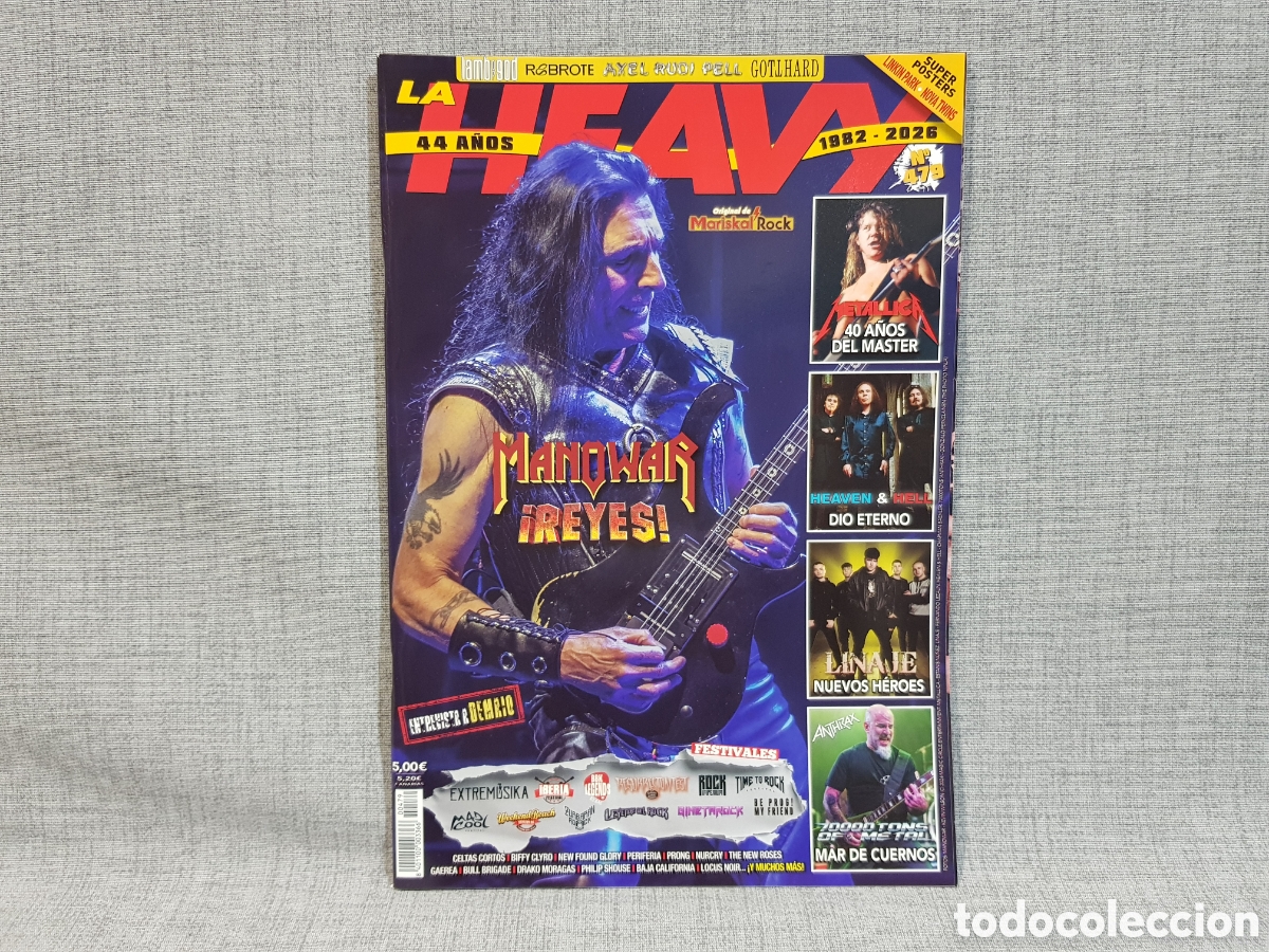 Revistas de m&uacute;sica: REVISTA LA HEAVY N⁰479 MANOWAR JOEY DEMAIO P&Oacute;STER LINKIN PARK / NOVA TWINS