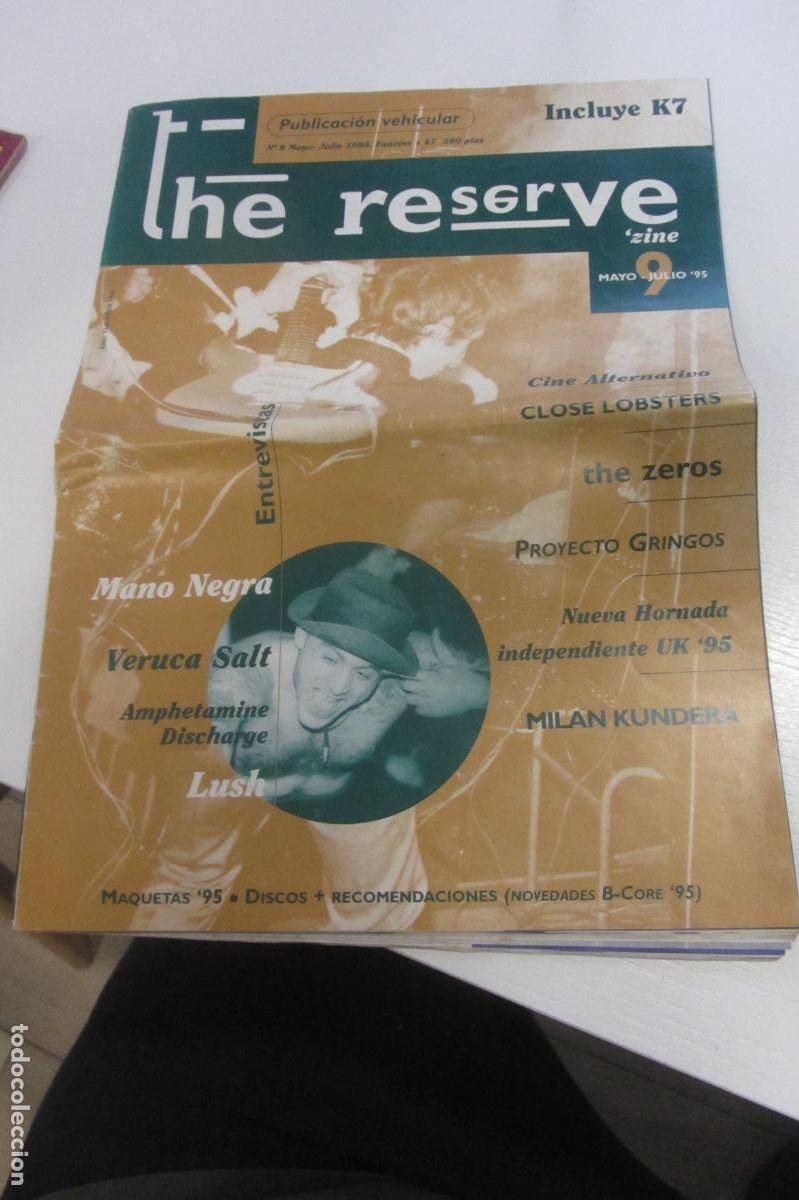Revistas de m&uacute;sica: THE RESERVE FANZINE N&ordm; 9 1995 MANO NEGRA INDIE VERUCA SALT THE ZEROS MILAN KUNDERA LUSH arx67