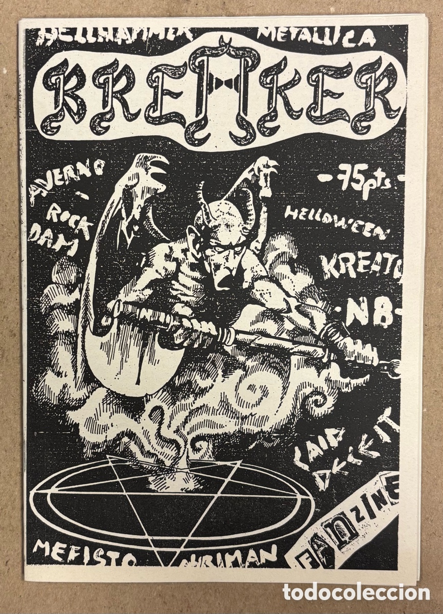 Revistas de m&uacute;sica: BREAKER N&deg; 8 (SAN SEBASTI&Aacute;N, 1986). HIST&Oacute;RICO FANZINE ORIGINAL: KREATOR, HELLOWEEN, HELLHAMMER