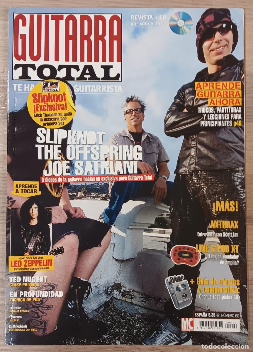 Revistas de m&uacute;sica: REVISTA GUITARRA TOTAL NUMERO 60 ANTHRAX SLIPKNOT JOE SATRIANI THE OFFSPRING