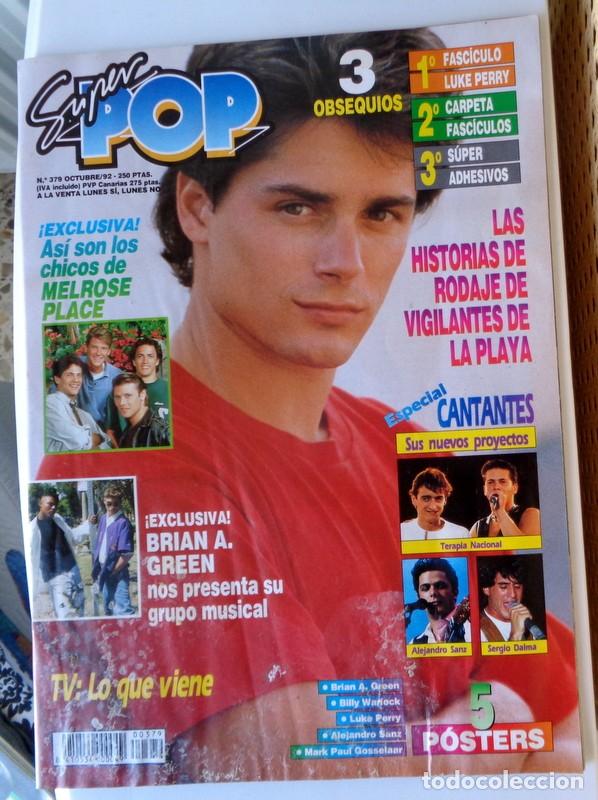 Revistas de m&uacute;sica: REVISTA SUPER POP N&ordm;379 Octubre 1992. MECANO. P&Oacute;STERS. LUKE PERRY SENSACION DE VIVIR. MELROSE PLACE