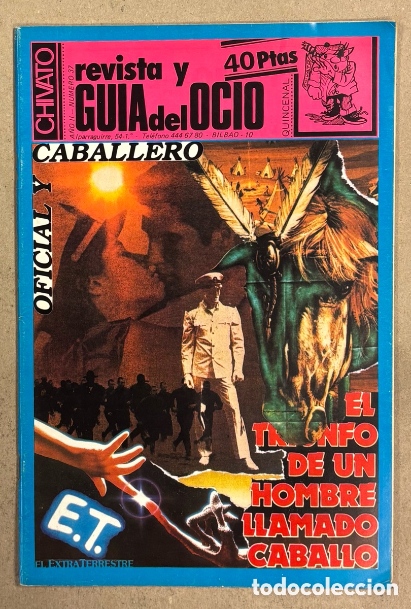 Revistas de m&uacute;sica: CHIVATO N&deg; 37 (1983) REVISTA Y GU&Iacute;A DEL OCIO DE BILBAO; DERRIBOS ARIAS, ESKORBUTO, LA MODE,