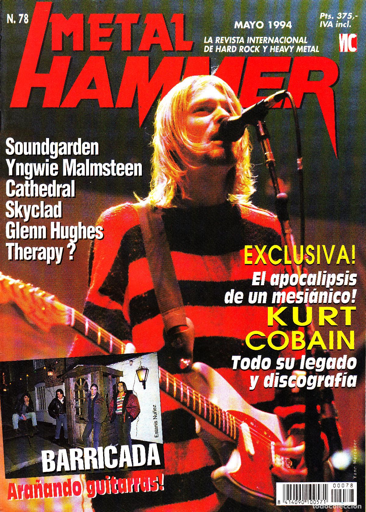 Revistas de m&uacute;sica: Revista Metal Hammer Numero 78 Kurt Cobain