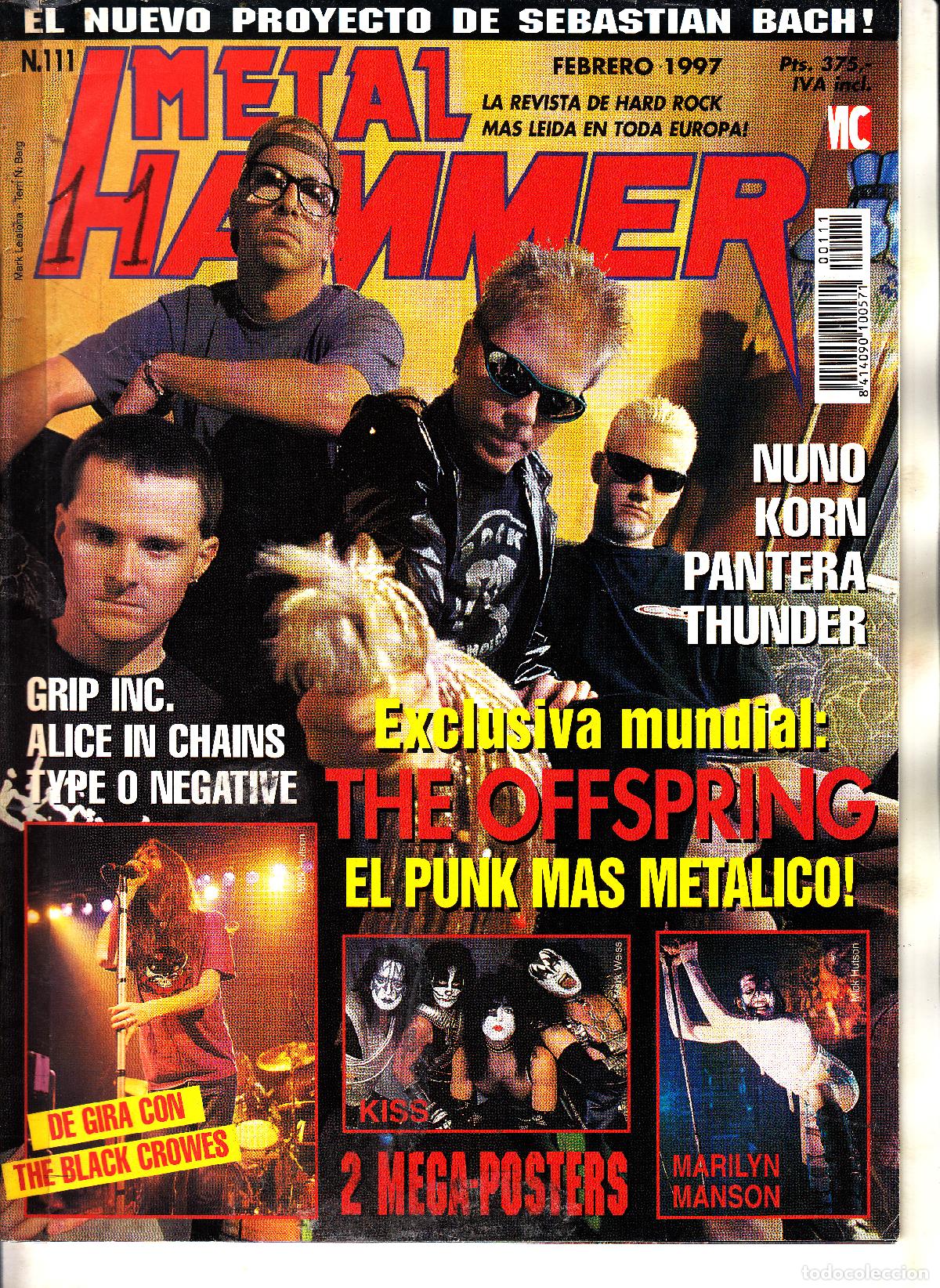 Revistas de m&uacute;sica: Revista Metal Hammer Numero 111 The offspring