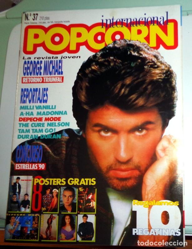 Revistas de m&uacute;sica: REVISTA POPCORN N&ordm;37 A&ntilde;o 1987. DURAN DURAN. POSTERS BON JOVI DEPECHE MODE. 10 PEGATINAS CROMOS