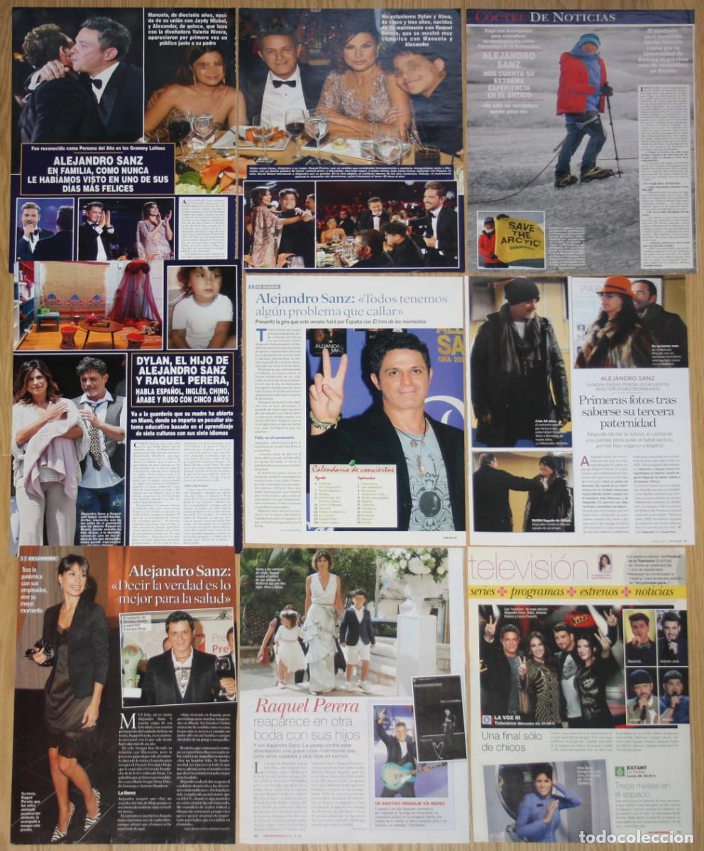 Revistas de m&uacute;sica: ALEJANDRO SANZ lote prensa spain clippings fotos cantante pop espa&ntilde;ol latino recortes revista