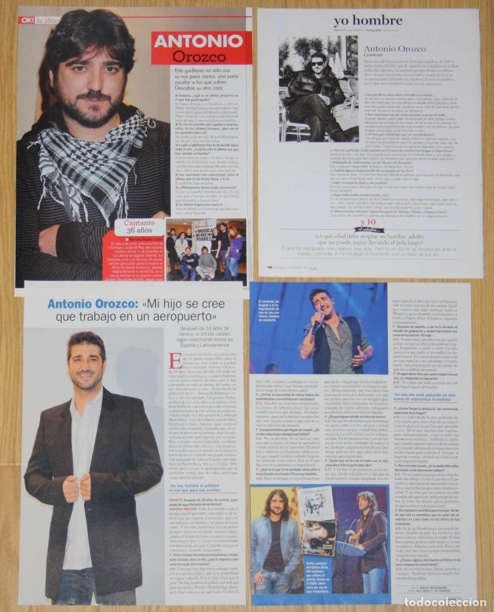 Revistas de m&uacute;sica: ANTONIO OROZCO lote prensa 2000s spain clippings fotos cantante flamenco pop recortes articulos