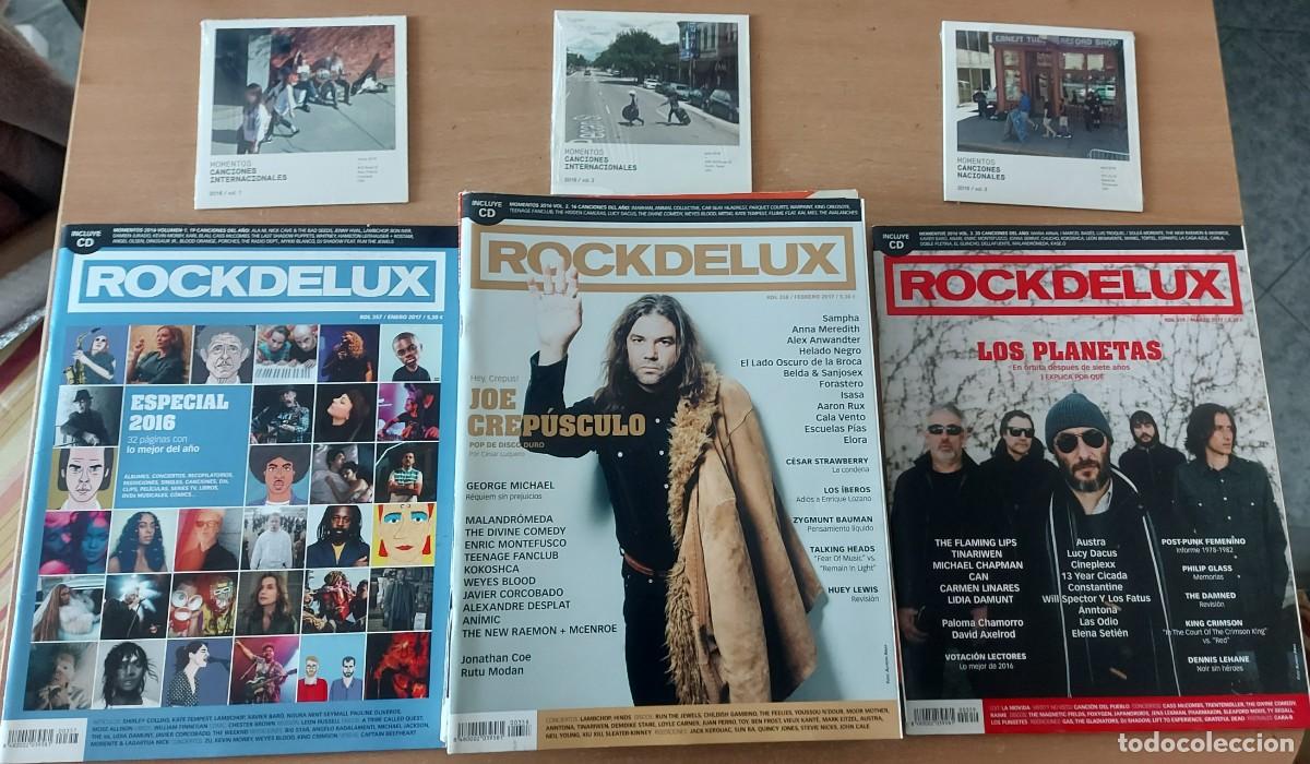 Revistas de m&uacute;sica: 11 revistas ROCKDELUX A&Ntilde;O 2017 completa + 4 CD