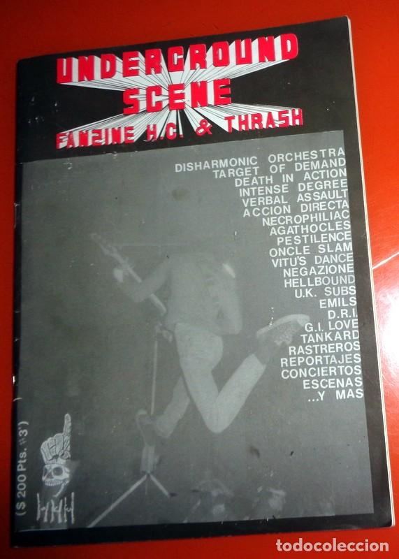 Revistas de m&uacute;sica: REVISTA FANZINE UNDERGROUND SCENE N&ordm;3 THRASH METAL HEAVY HARD ROCK RADICAL EUSKADI PUNK. EIBAR