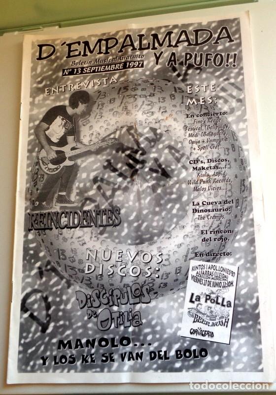 Revistas de m&uacute;sica: REVISTA FANZINE D'EMPALMADA Y A PUFO A&ntilde;o 1997. ZARAGOZA PUNK ANARQUIA REDSKIN. REINCIDENTES