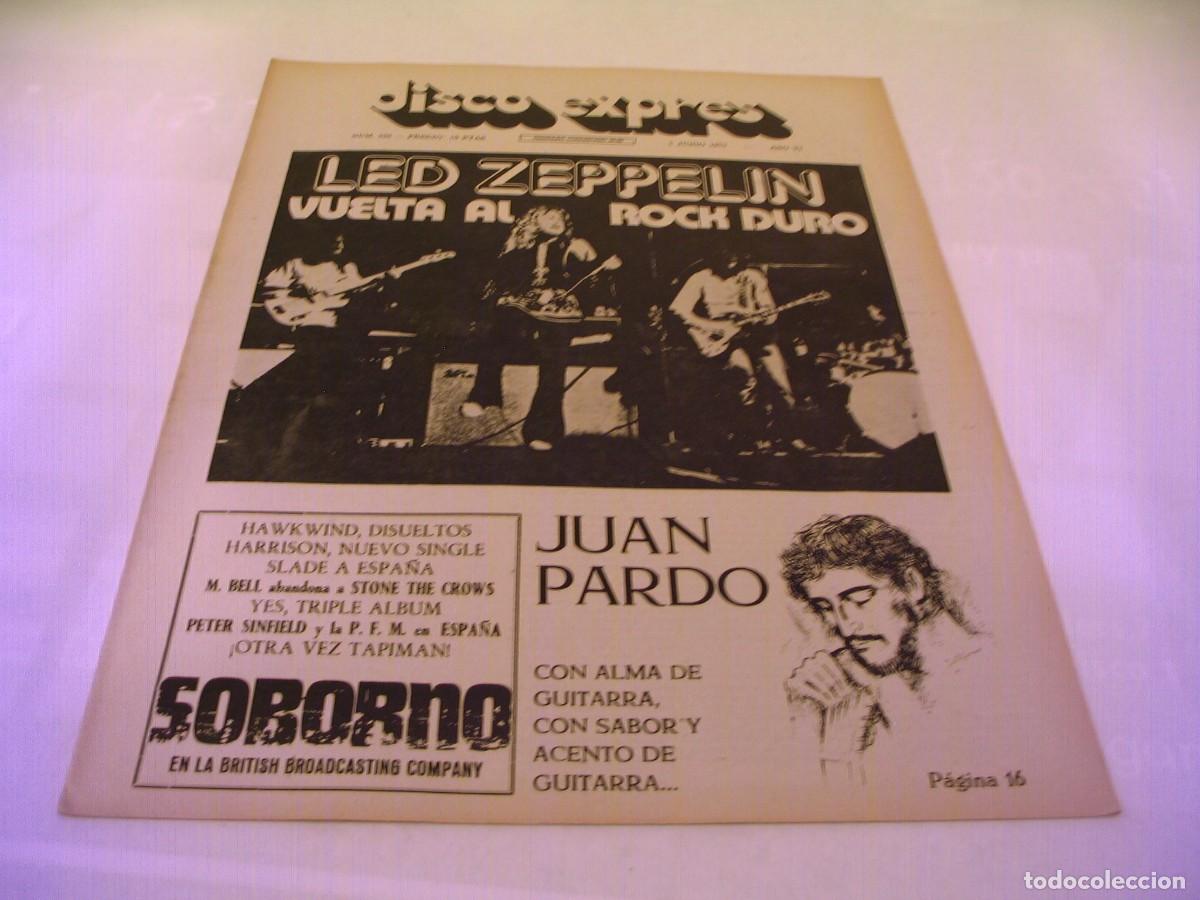Music magazines: REVISTA DISCO EXPRES 226 de 1973 LED ZEPPELIN Juan Pardo Formula V
