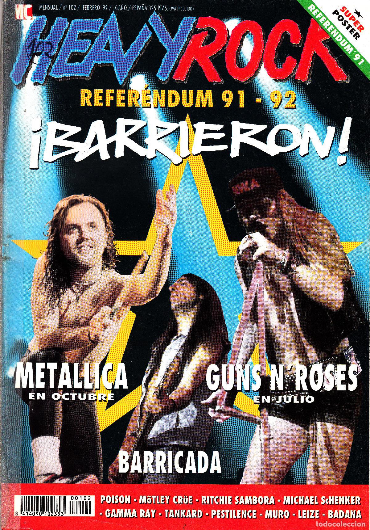Revistas de m&uacute;sica: Revista Heavy Rock Numero 102 Referendum 91-92