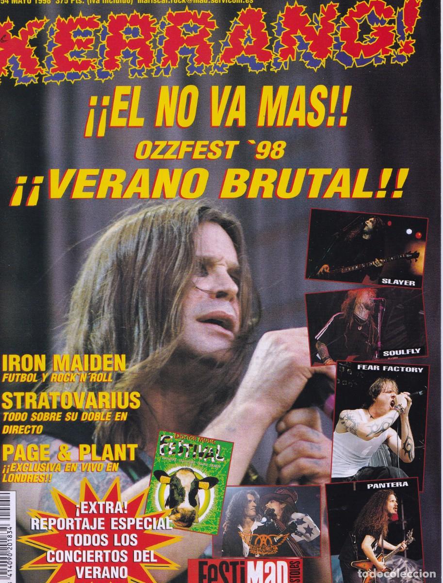 Revistas de m&uacute;sica: Revista Kerrang Numero 54 Ozzfest