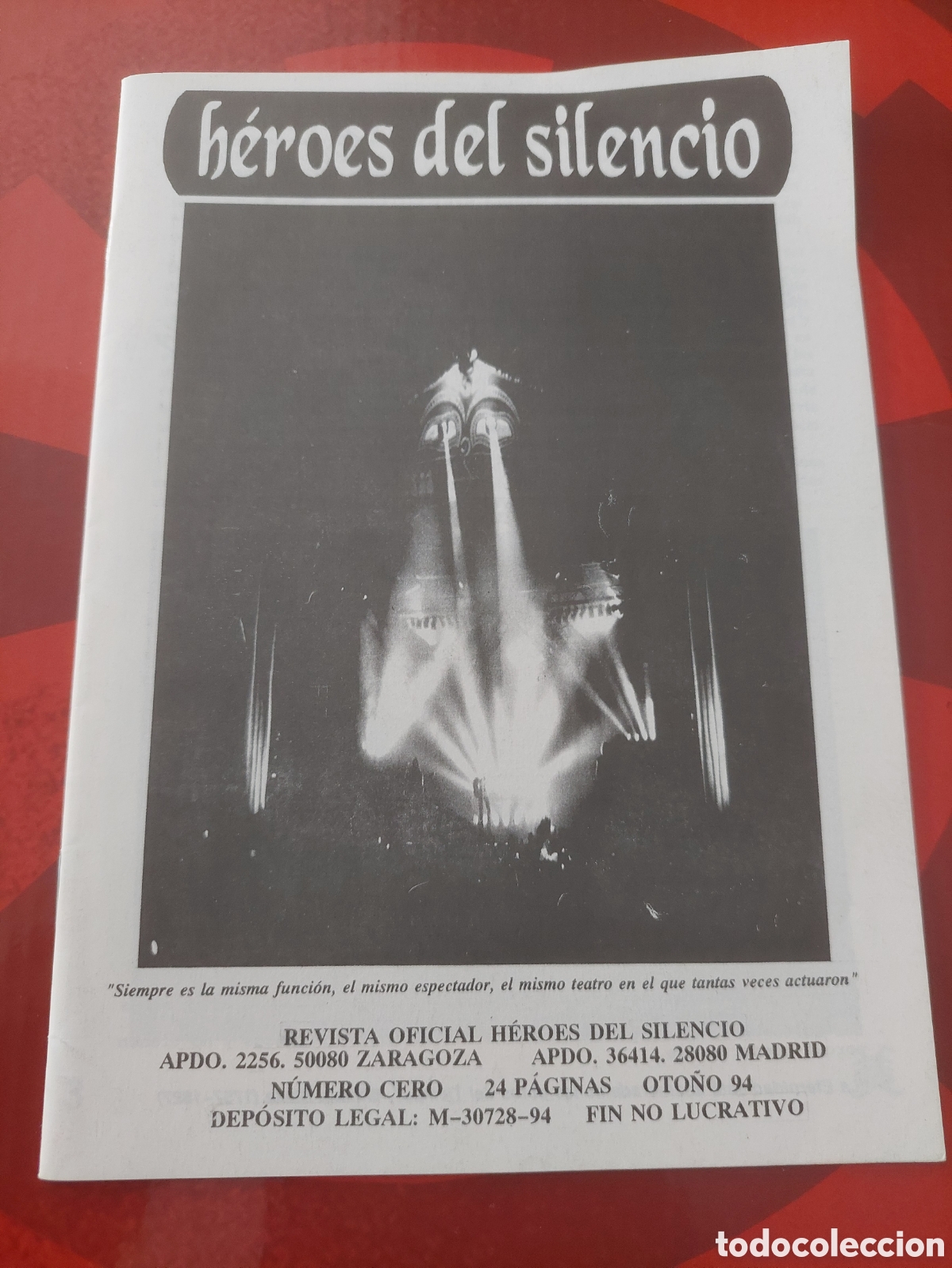 Revistas de m&uacute;sica: H&eacute;roes del Silencio. Fanzine Las l&iacute;neas del kaos. Nr. 0. Oto&ntilde;o 94. Versi&oacute;n blanca