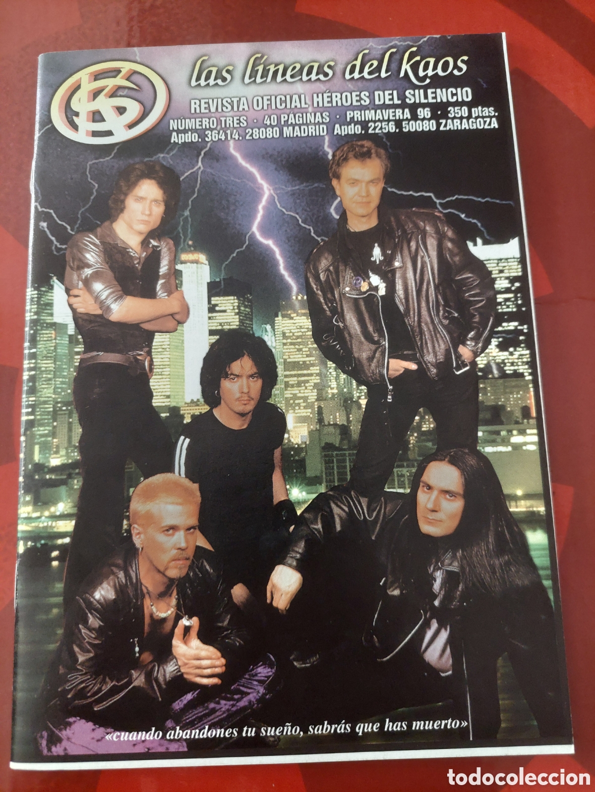 Revistas de m&uacute;sica: H&eacute;roes del Silencio. Fanzine Las l&iacute;neas del kaos. N&uacute;mero 3. Primavera 96