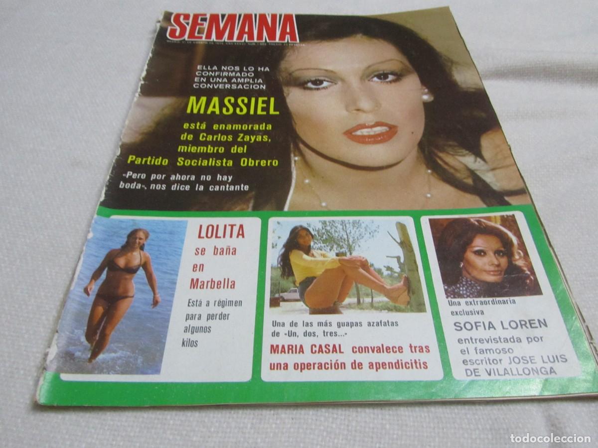 Revistas de m&uacute;sica: MASSIEL, PORTADA Y RECORTE DE PRENSA,SARA MONTIEL,ALICIA TOMAS