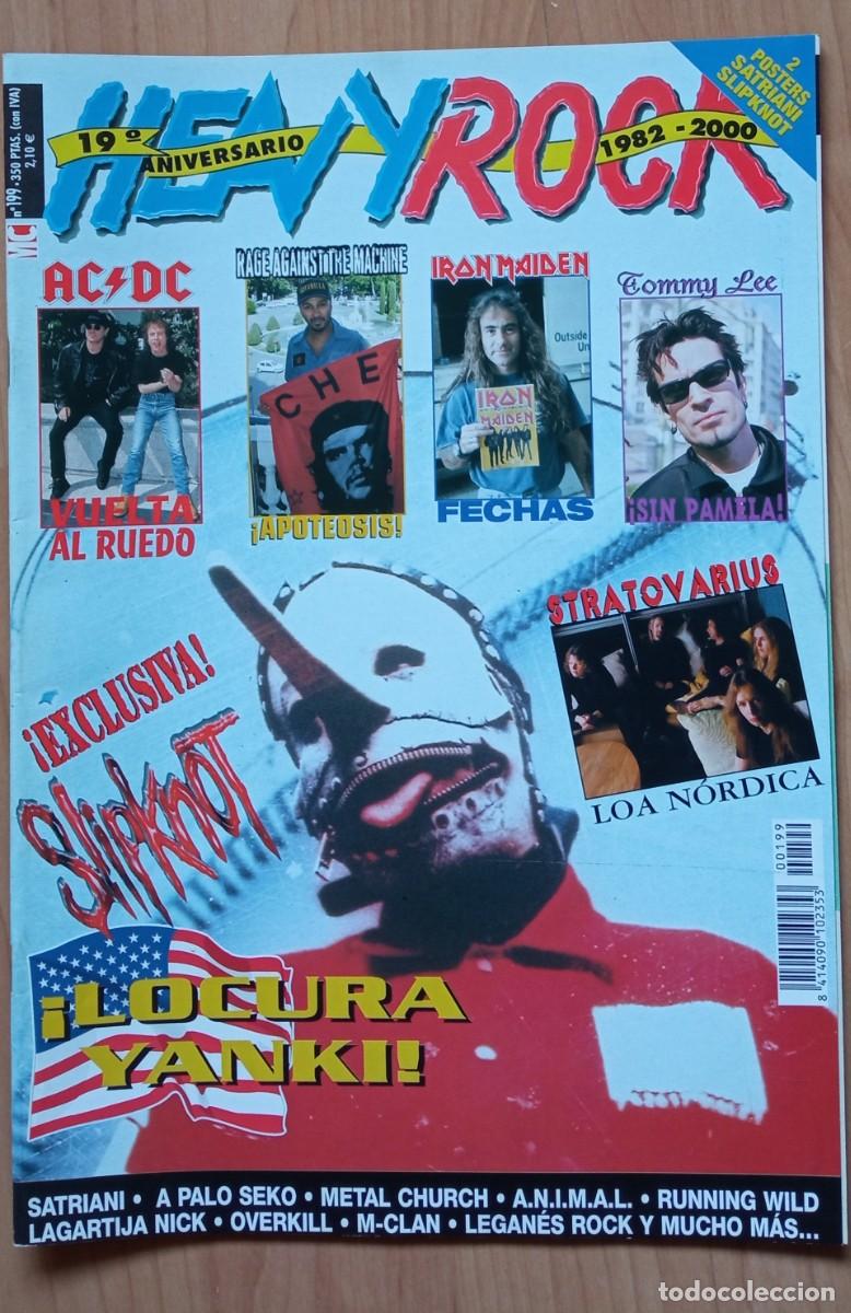 Revistas de m&uacute;sica: Heavy rock 199 / Slipknot, Stratovarius, AC/DC, Running wild, Metal Church, M-Clan...