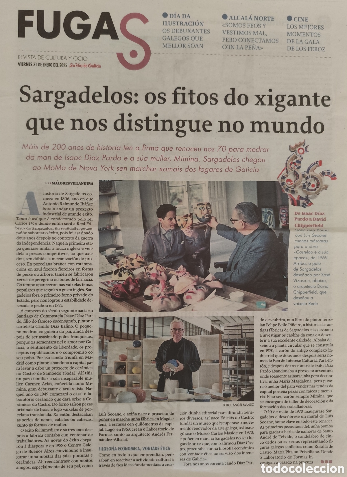 Revistas de m&uacute;sica: FUGAS. SUPLEMENTO DE LA VOZ DE GALICIA. 31.01.25. ALCAL&Aacute; NORTE. MANOLO KABEZABOLO.