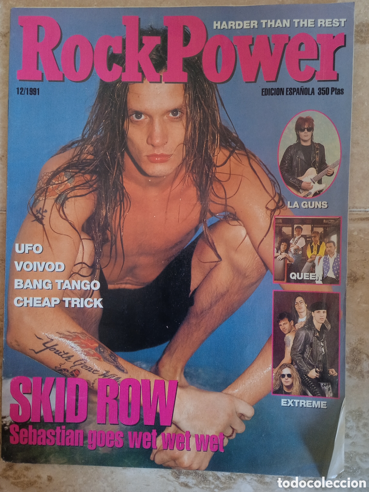 Revistas de m&uacute;sica: Revista Rock Power 12/1991 Skid Row Sebasti&aacute;n UFO Voivod Queen Extreme