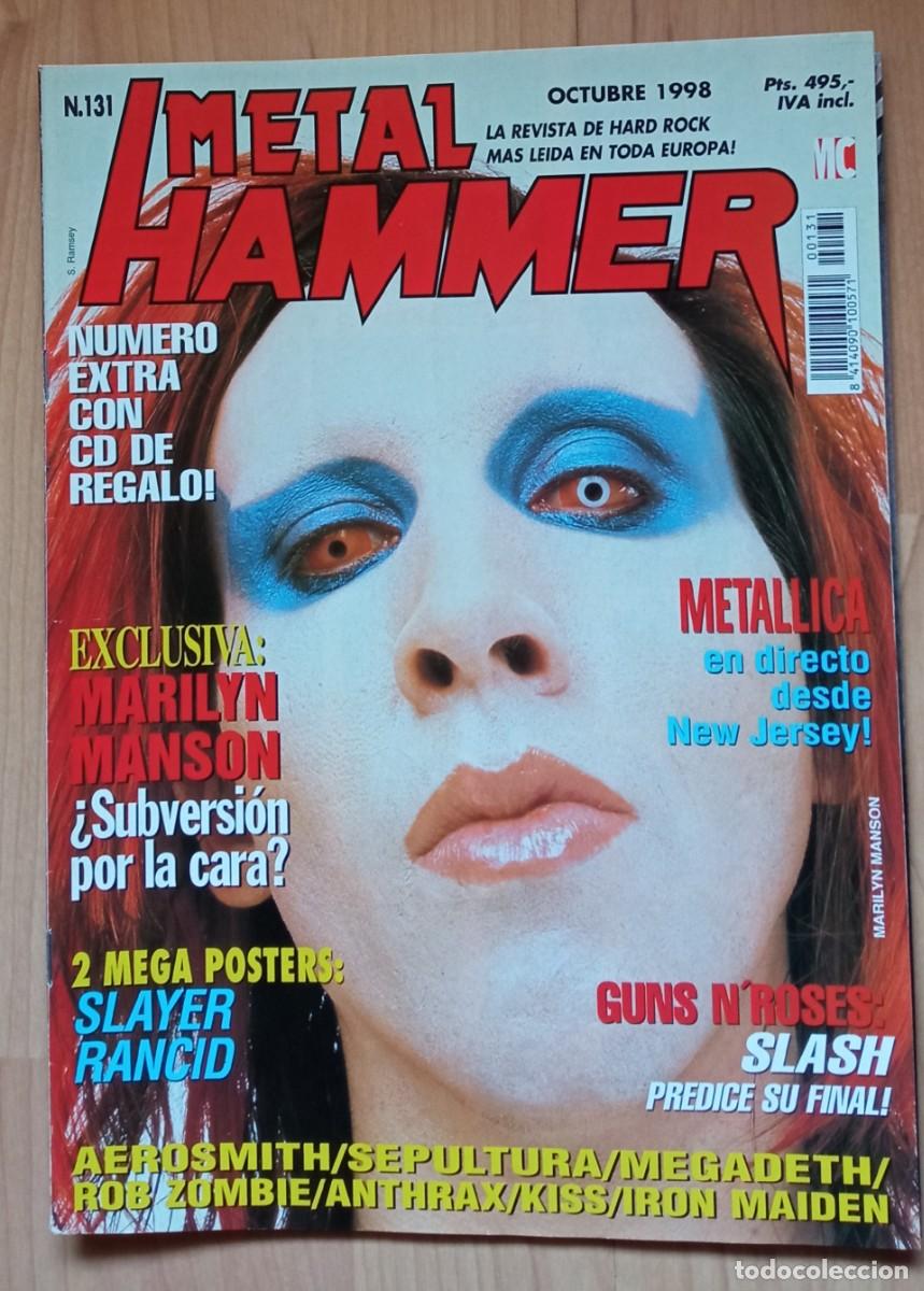 Revistas de m&uacute;sica: Metal Hammer n&ordm; 131 / Marilyn Manson, Metallica, Guns n'Roses, Aerosmith, Sepultura...