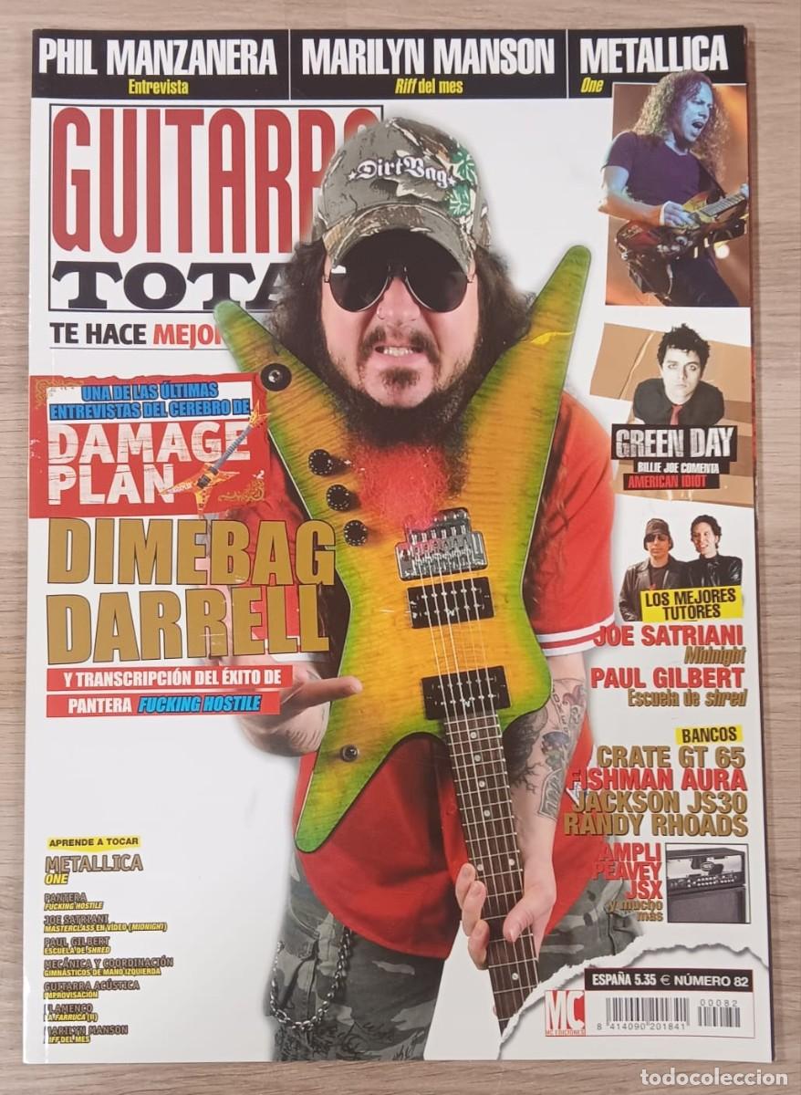 Revistas de m&uacute;sica: REVISTA GUITARRA TOTAL NUMERO 82 GREEN DAY JOE SATRIANI DAMAGE PLAN PANTERA
