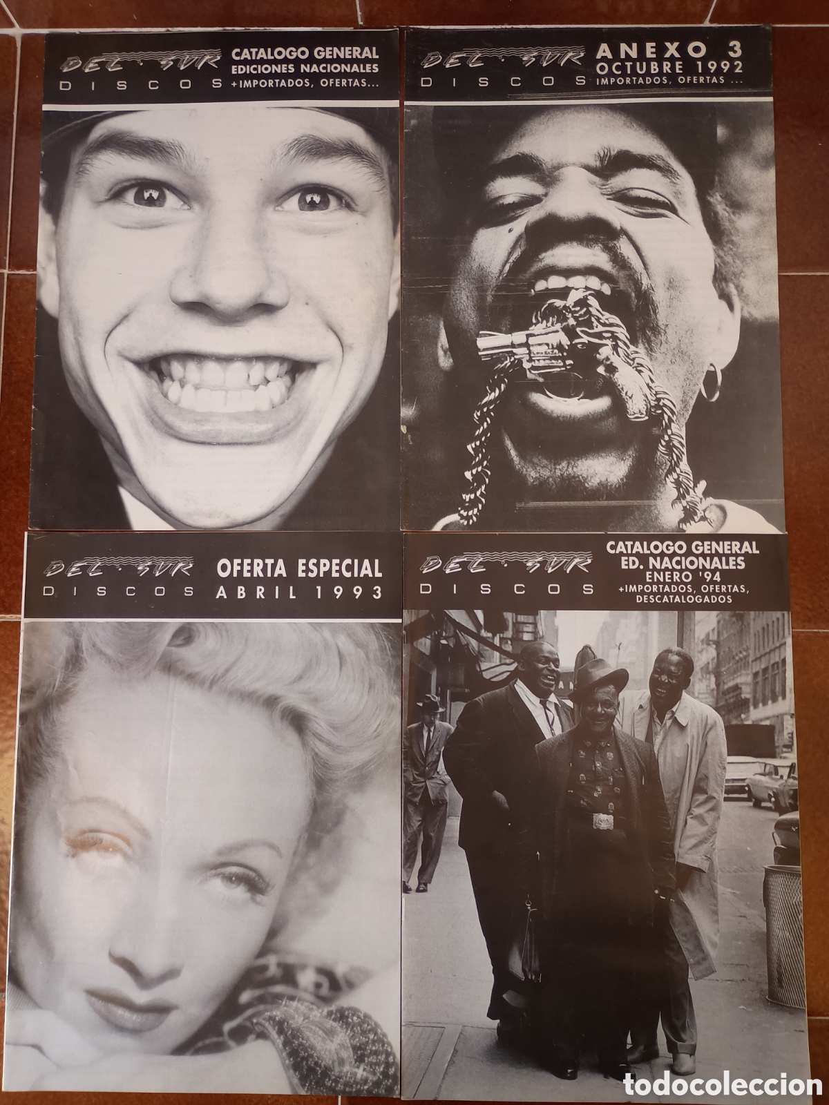 Revistas de m&uacute;sica: Cat&aacute;logo Discos del Sur (92-94). 4 portadas, poster central Beatles y foto p&aacute;gina Who