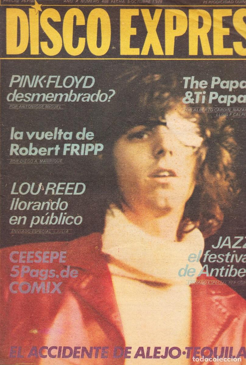 Revistas de m&uacute;sica: disco expres. n&ordm; 488. octubre 1978.