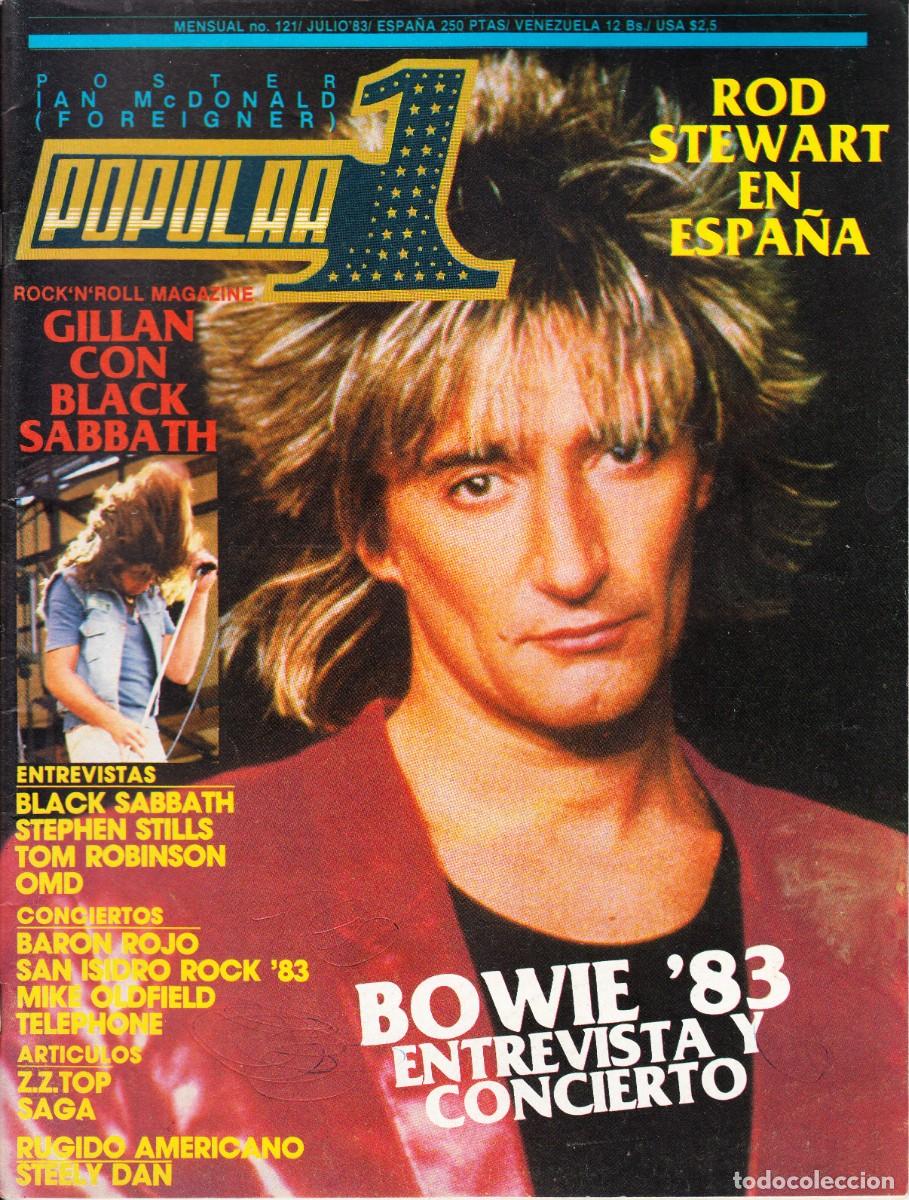 Revistas de m&uacute;sica: POPULAR 1. N&ordm; 121. JULIO 1983. POSTER IAN MCDONALD DE FOREIGNER.
