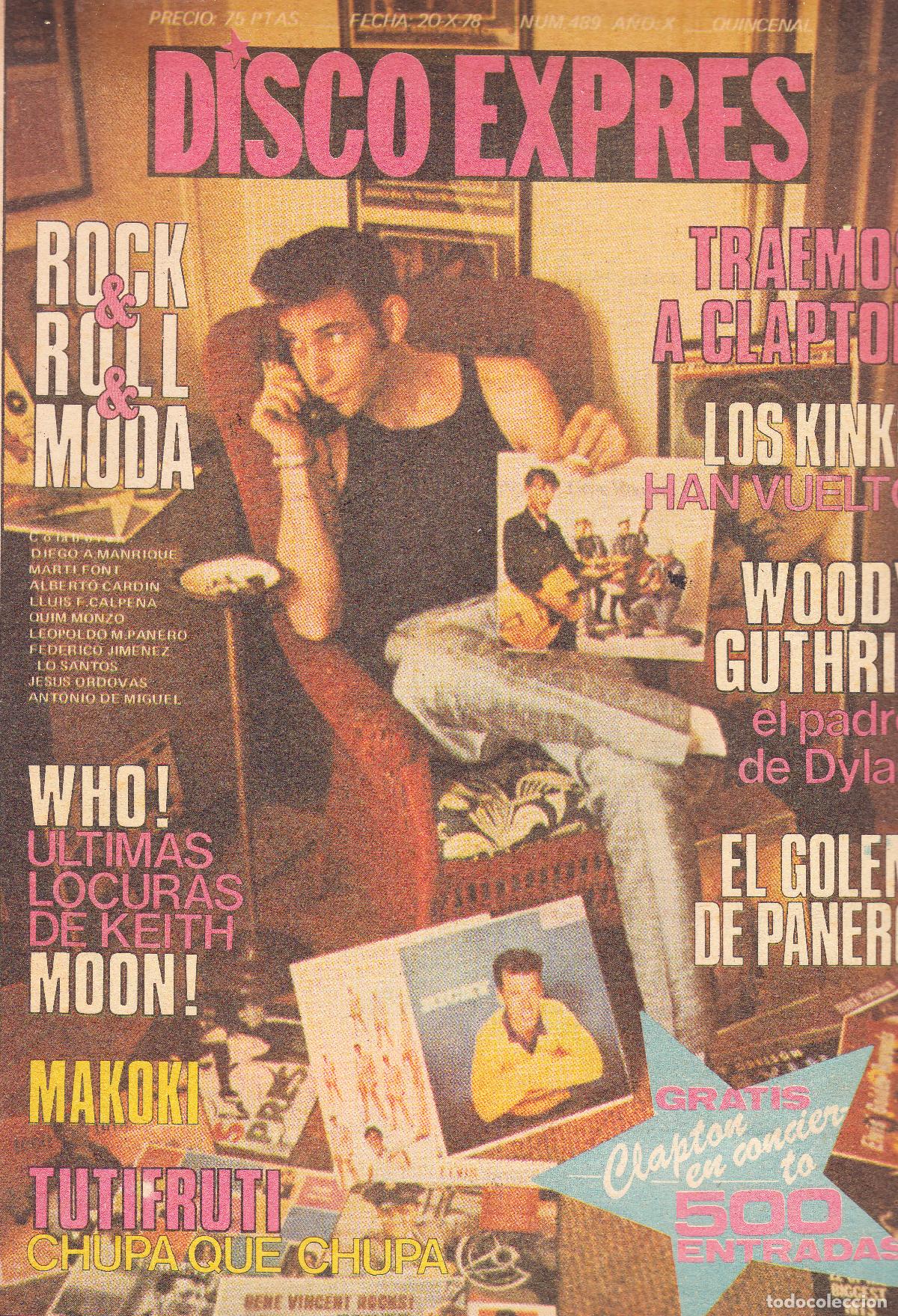 Revistas de m&uacute;sica: DISCO EXPRES. N&ordm; 489. 2&ordf; QUINCENA OCTUBRE 1978.