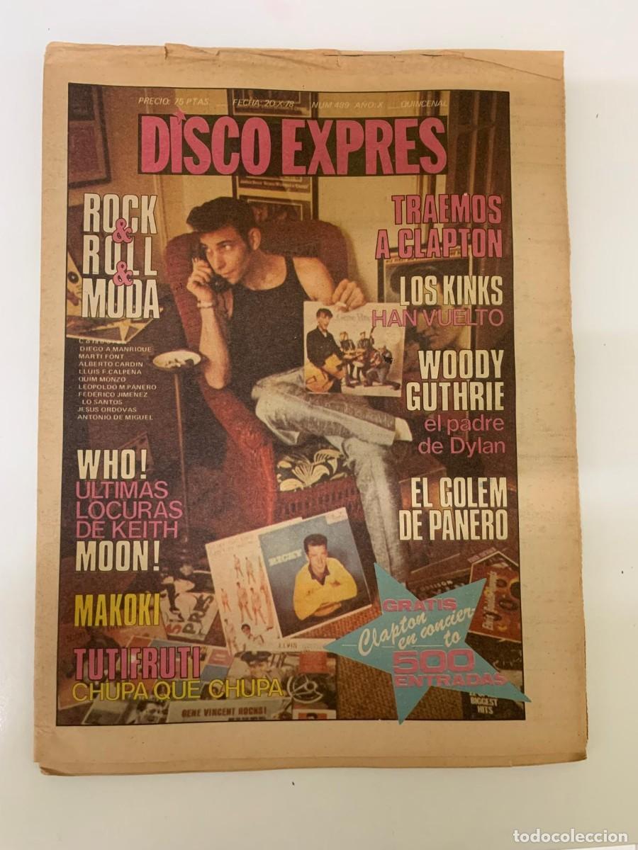 Music magazines: DISCO EXPRES. N&ordm; 489. 2&ordf; QUINCENA OCTUBRE 1978.