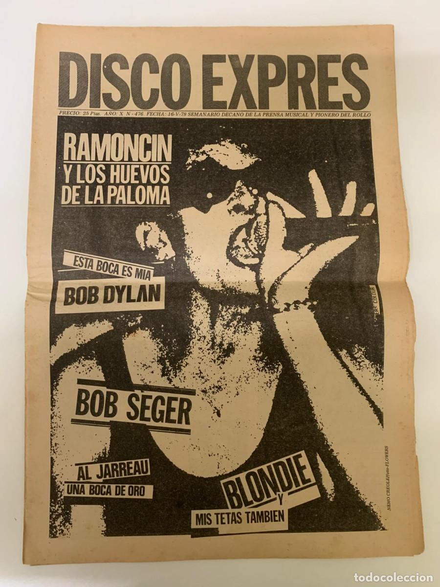 Revistas de m&uacute;sica: DISCO EXPRES. N&ordm; 476. 3&ordf; SEMANA DE MAYO 1978.