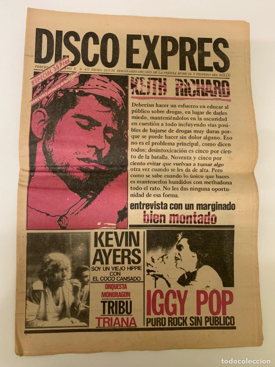 Revistas de m&uacute;sica: DISCO EXPRES. N&ordm; 477. 4&ordf; SEMANA DE MAYO DE 1978.