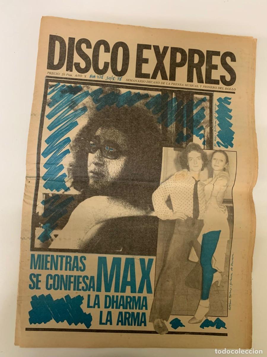 Revistas de m&uacute;sica: DISCO EXPRES. N&ordm; 478. &Uacute;LTIMA SEMANA DE MAYO DE 1978.