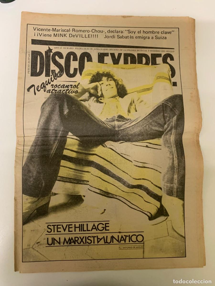 Revistas de m&uacute;sica: DISCO EXPRES. N&ordm; 480. 2&ordf; SEMANA DE JUNIO DE 1978.
